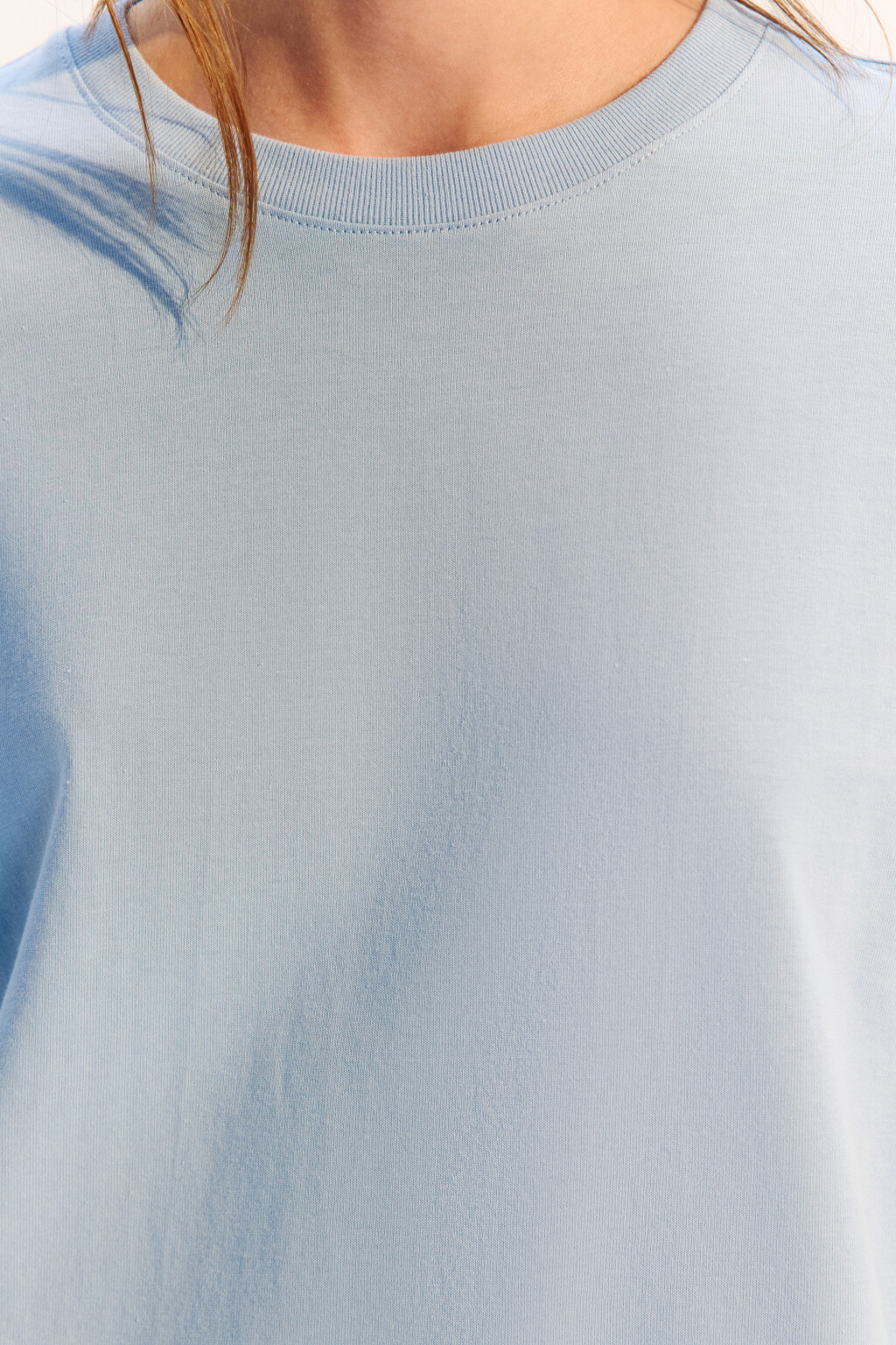 Футболка TBIG оверсайз базовая - цвет голубой - 5