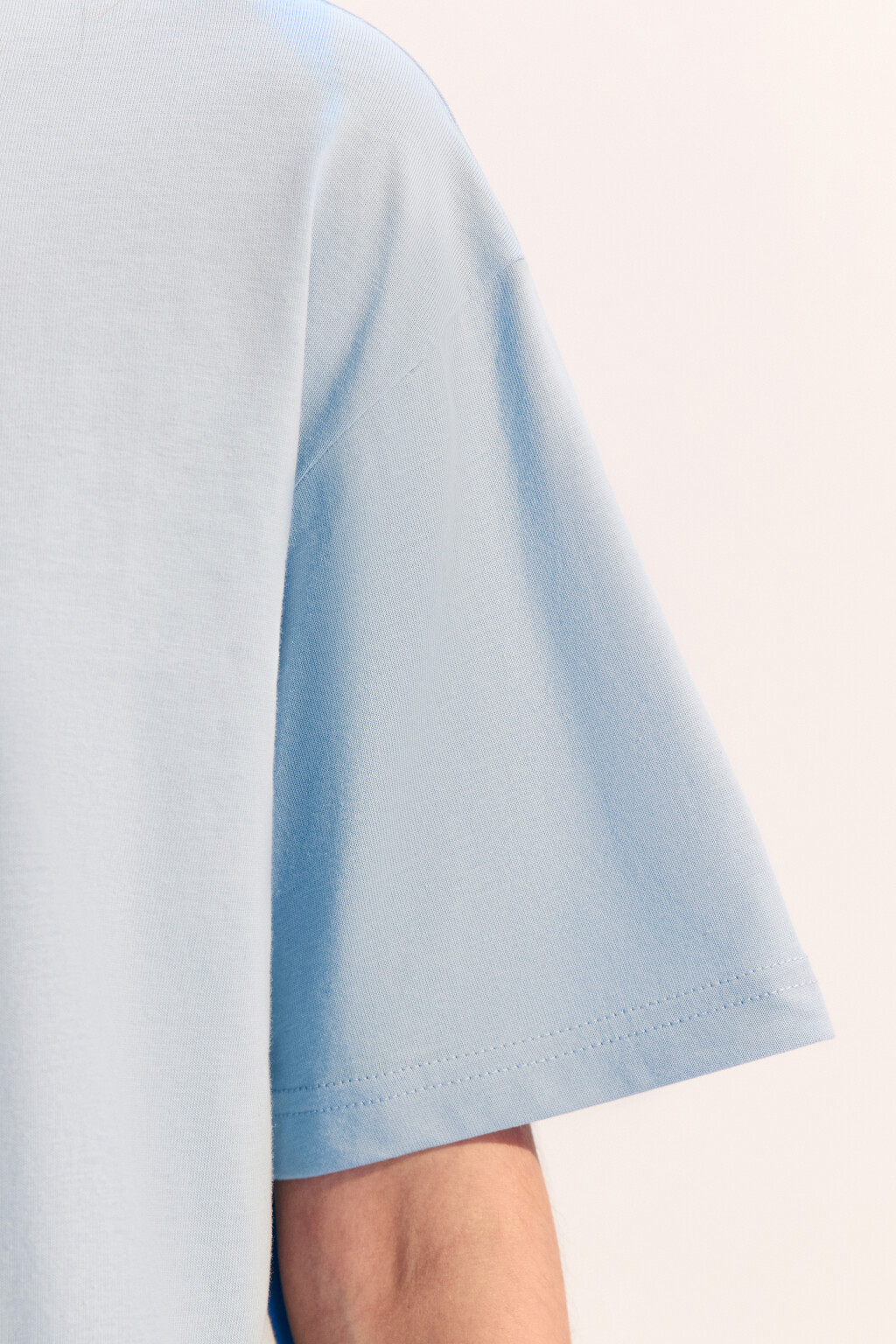 Футболка TBIG оверсайз базовая - цвет голубой - 6