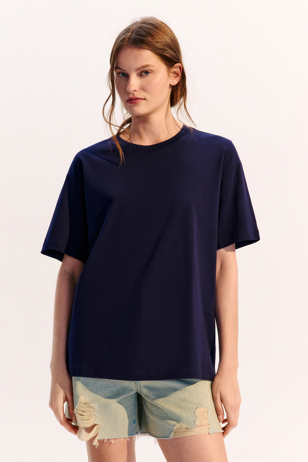 Футболка TBIG оверсайз базовая - цвет синий - 2