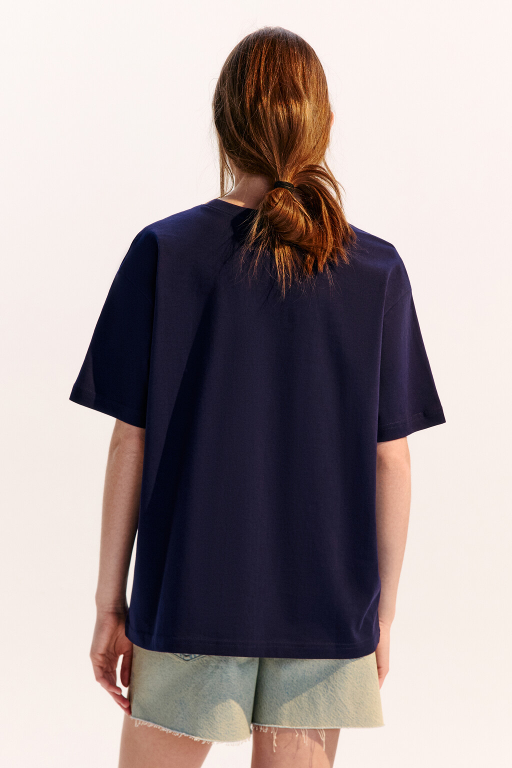 Футболка TBIG оверсайз базовая - цвет синий - 3