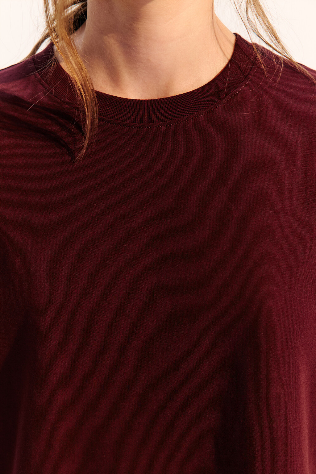 Футболка TBIG оверсайз базовая - цвет бордовый - 5