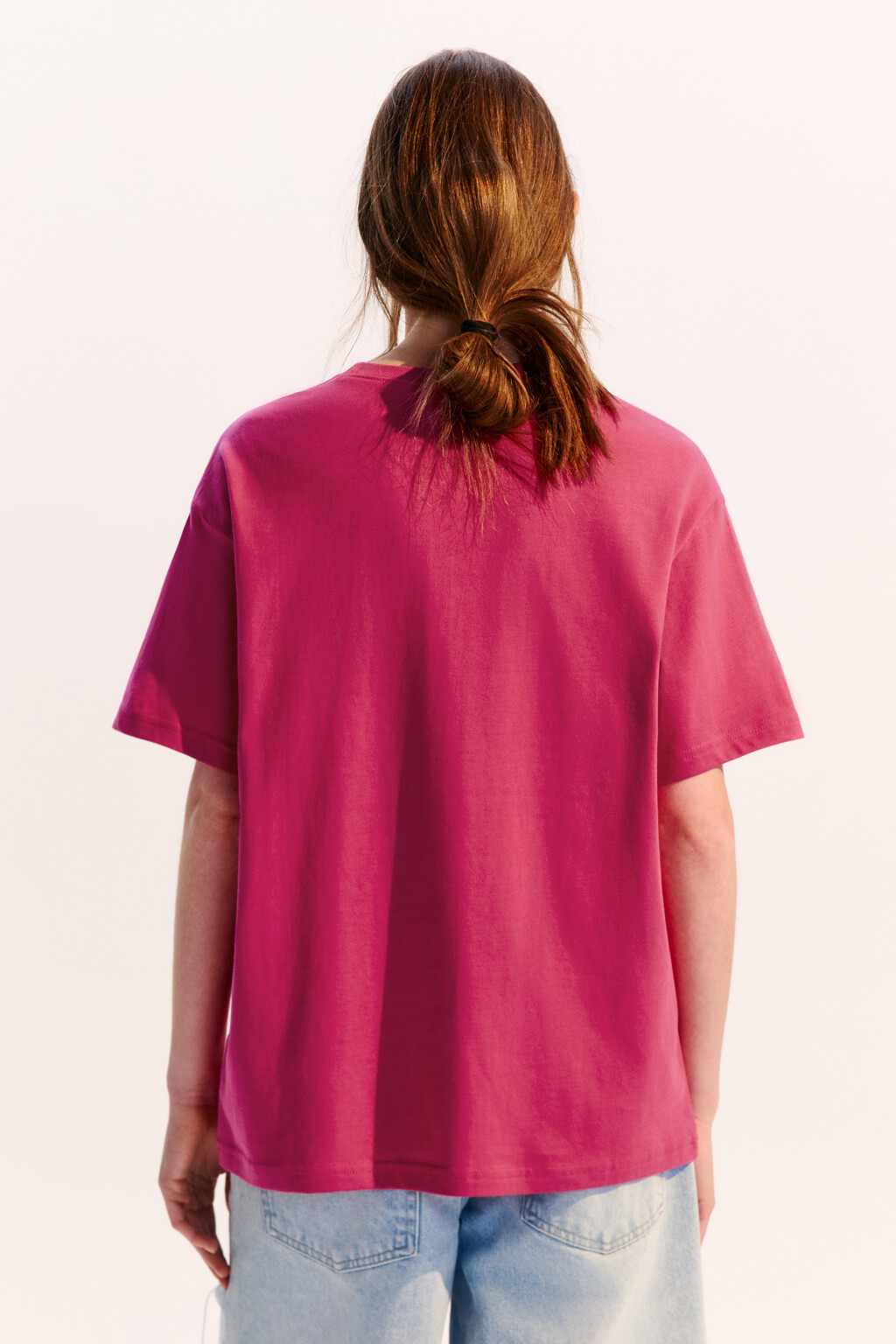 Футболка TBIG оверсайз базовая - цвет розовый - 3
