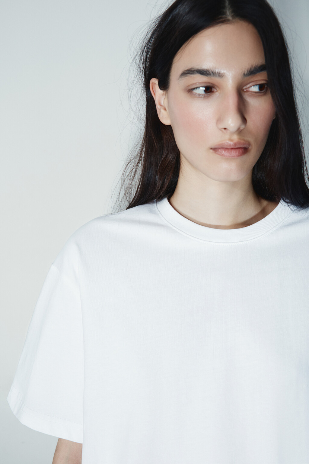 Футболка оверсайз базовая - цвет белый - 5