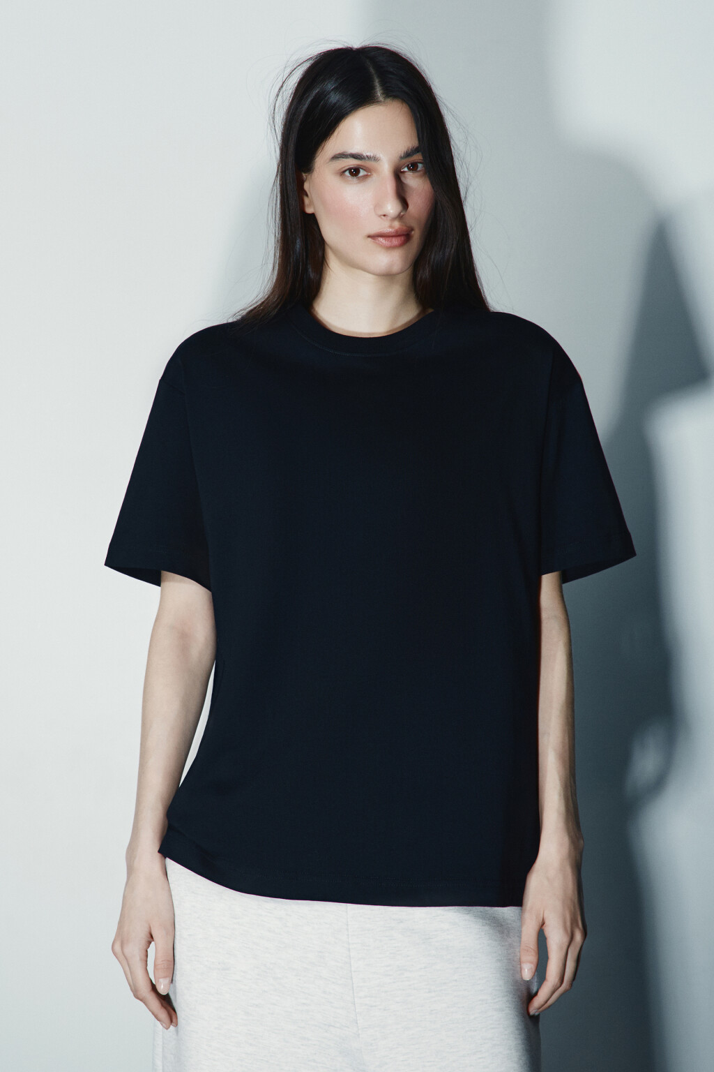 Футболка оверсайз базовая - цвет черный - 3