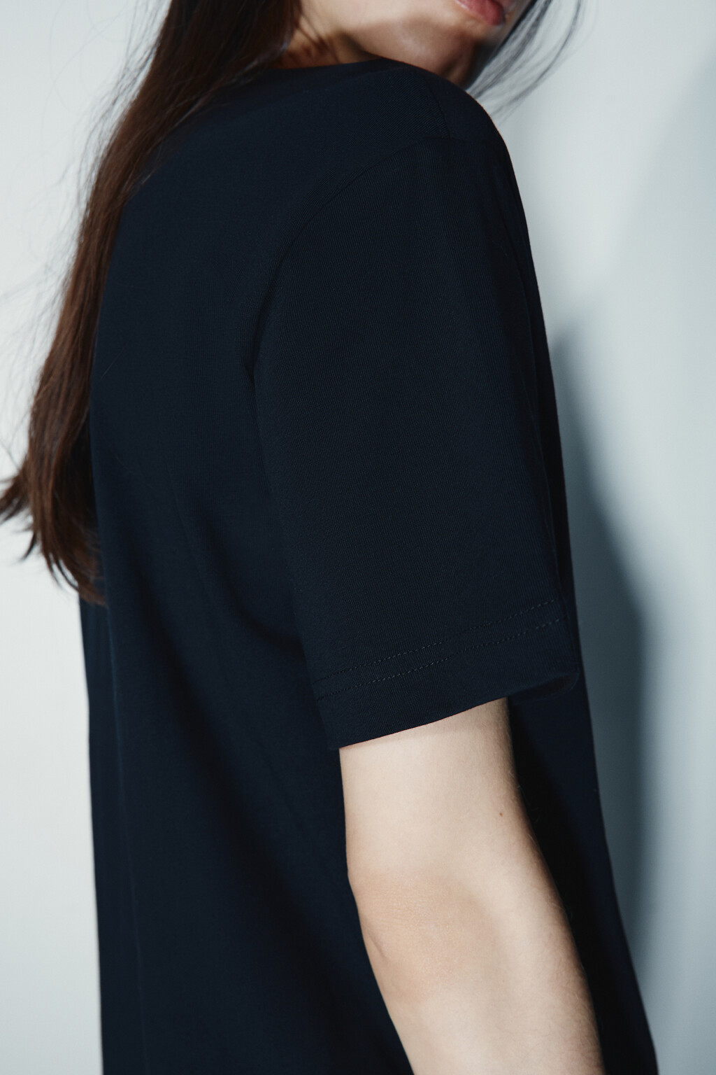 Футболка оверсайз базовая - цвет черный - 7