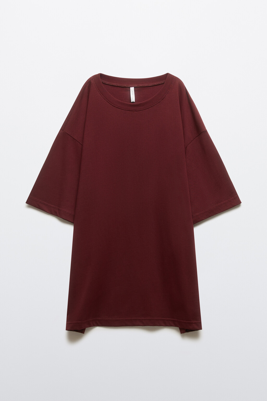 Футболка TBIG оверсайз базовая - цвет бордовый - 7