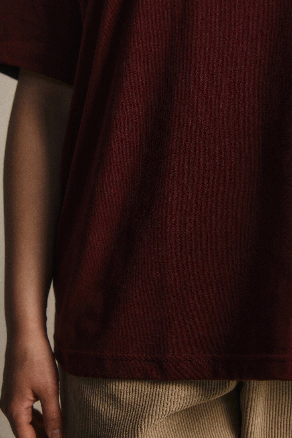 Футболка TBIG оверсайз базовая - цвет бордовый - 6