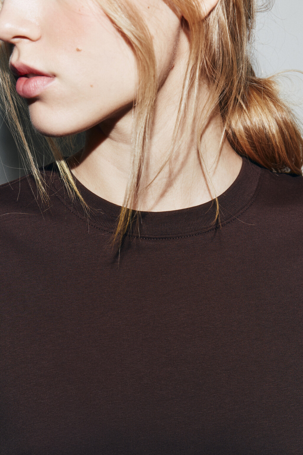 Футболка oversize базовая - цвет коричневый - 6