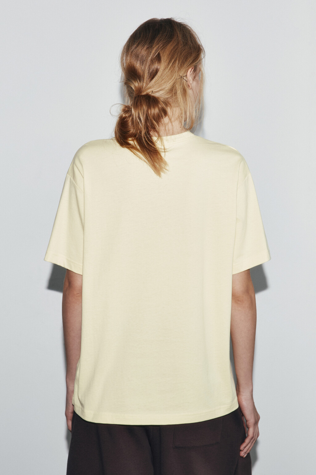 Футболка oversize базовая - цвет желтый - 4