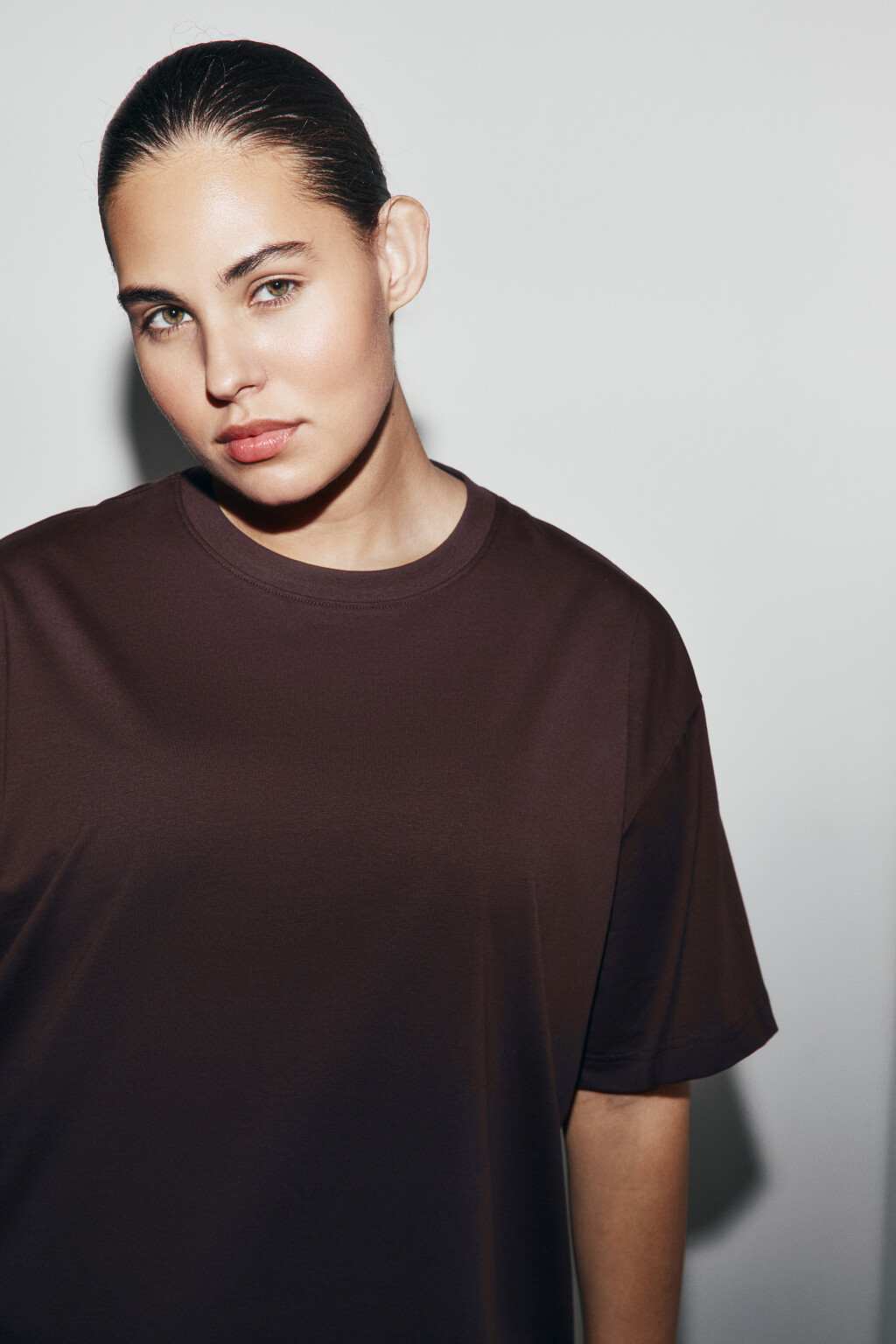 Футболка оверсайз базовая - цвет коричневый - 5