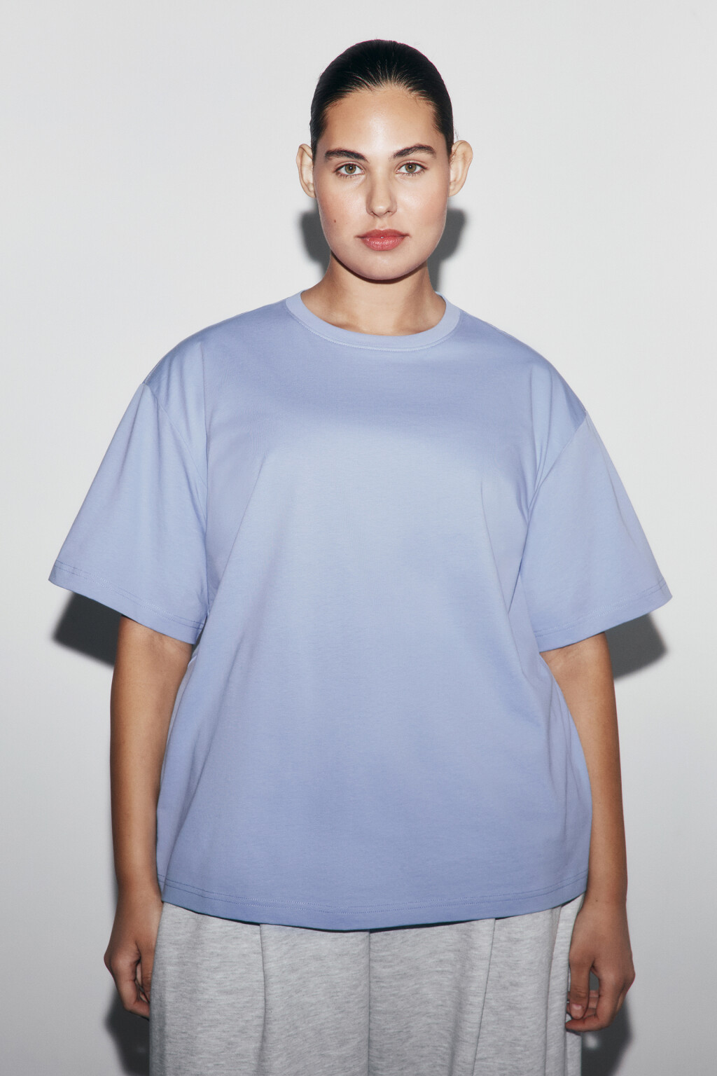 Футболка оверсайз базовая - цвет голубой - 2