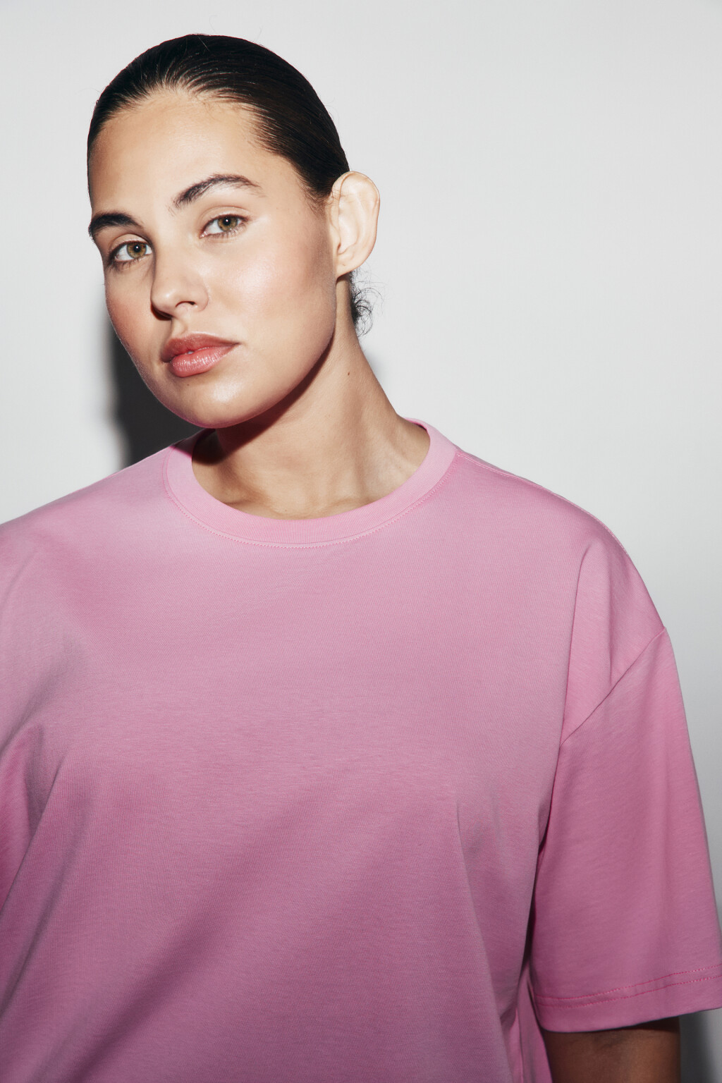 Футболка оверсайз базовая - цвет розовый - 6