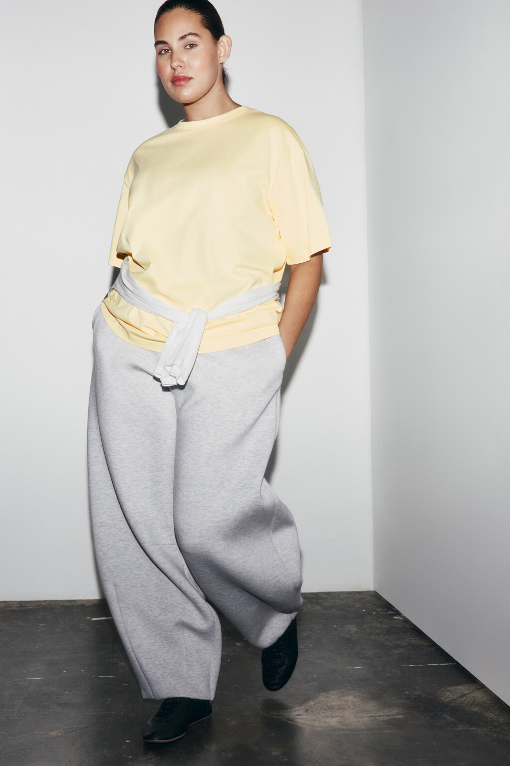 Футболка оверсайз базовая - цвет желтый - 1