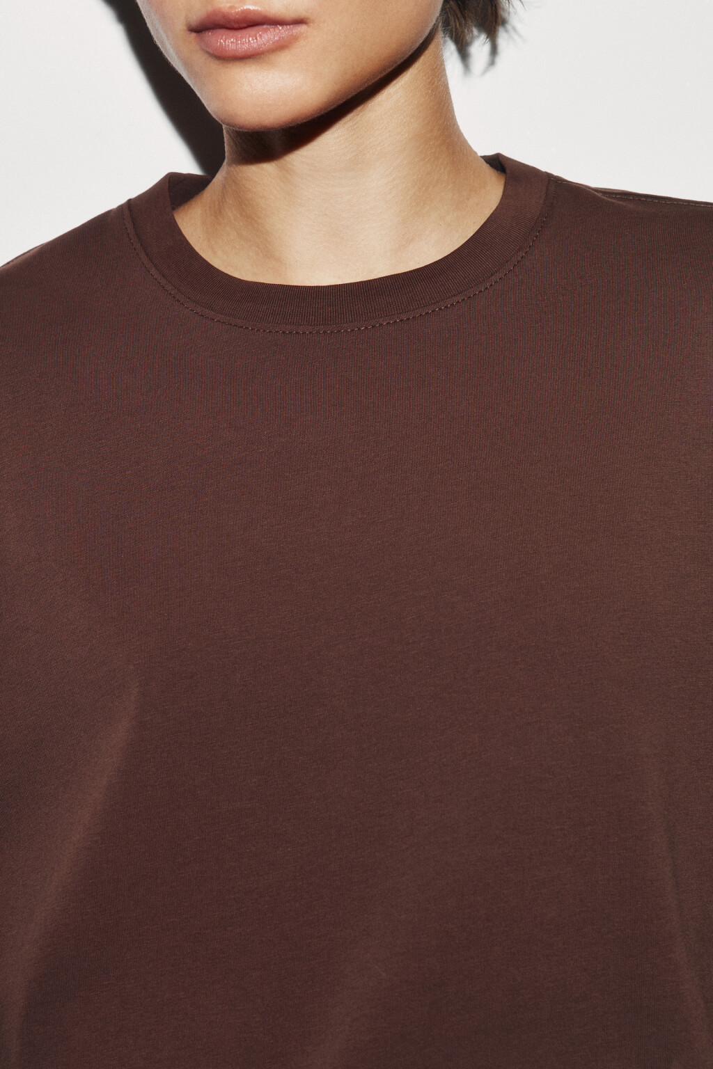 Футболка оверсайз базовая - цвет коричневый - 5