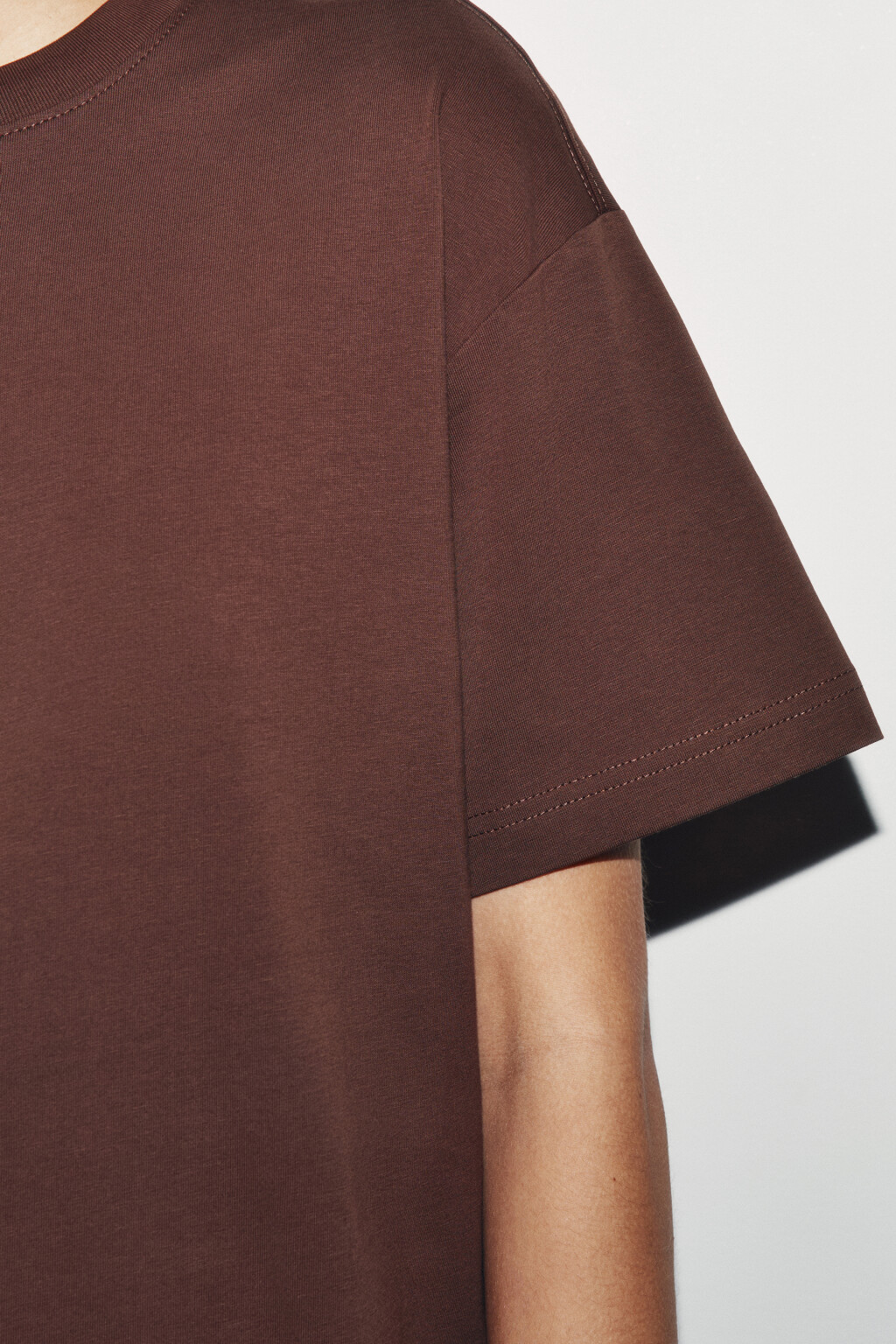 Футболка оверсайз базовая - цвет коричневый - 6