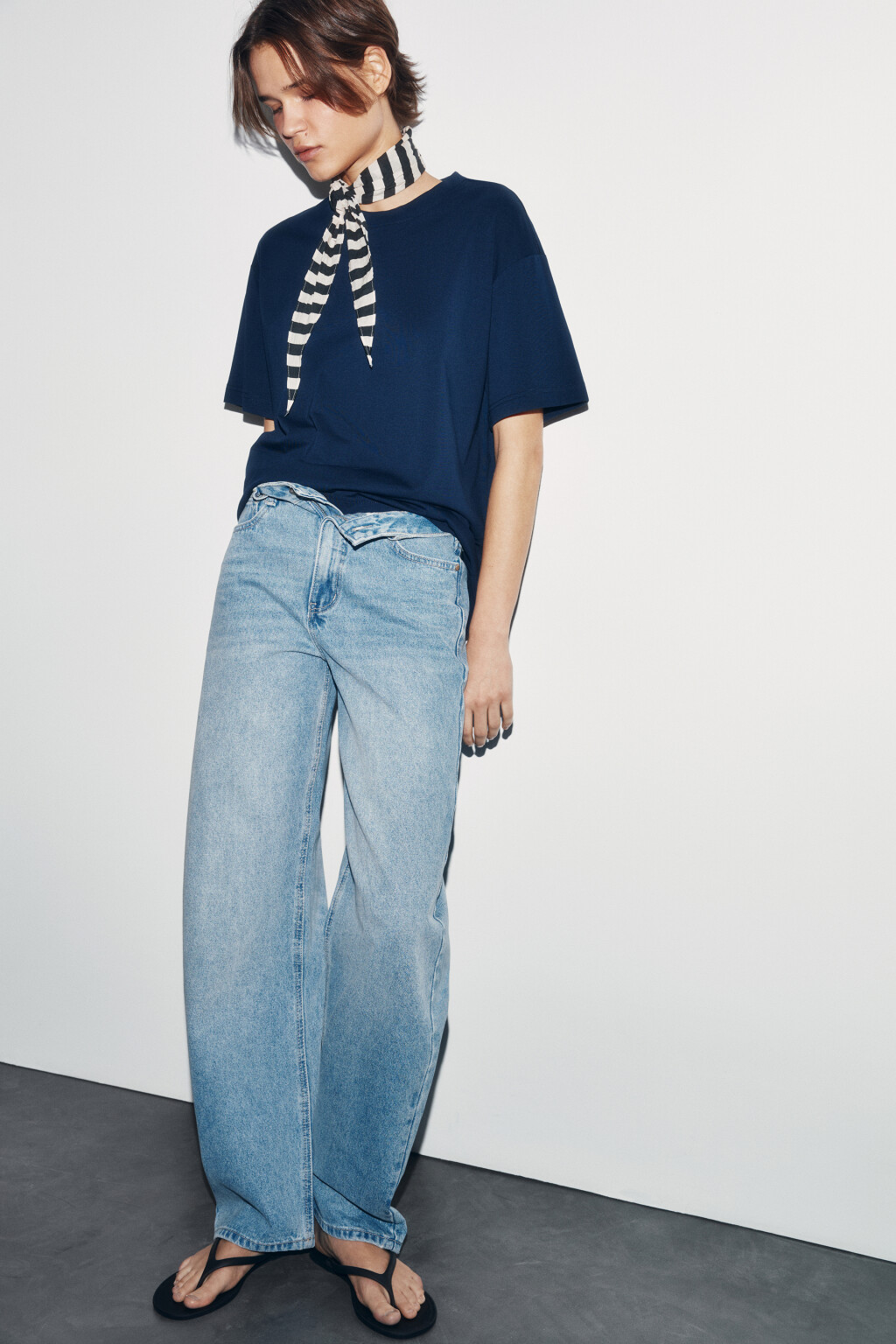 Футболка оверсайз базовая - цвет синий - 1