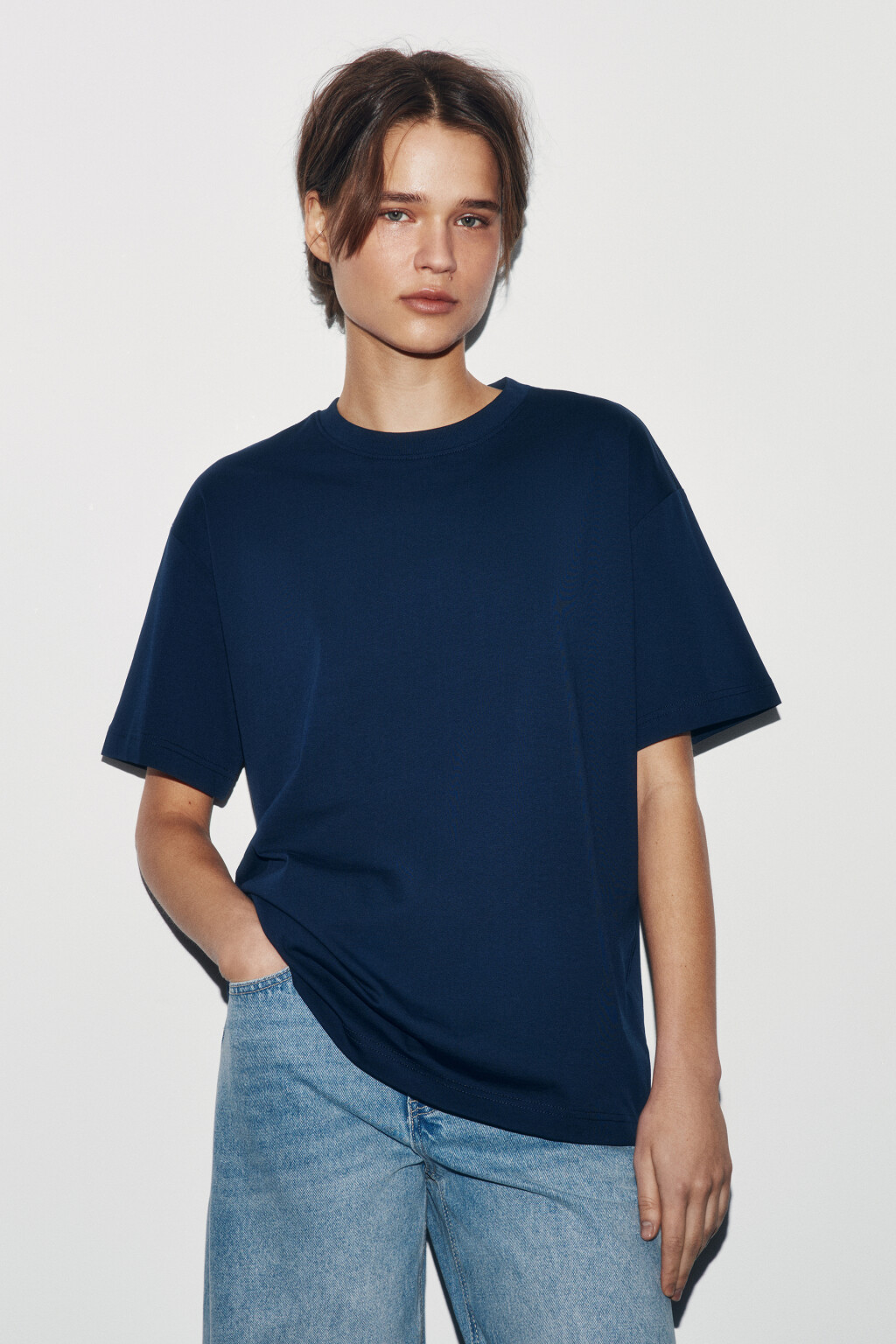Футболка оверсайз базовая - цвет синий - 3