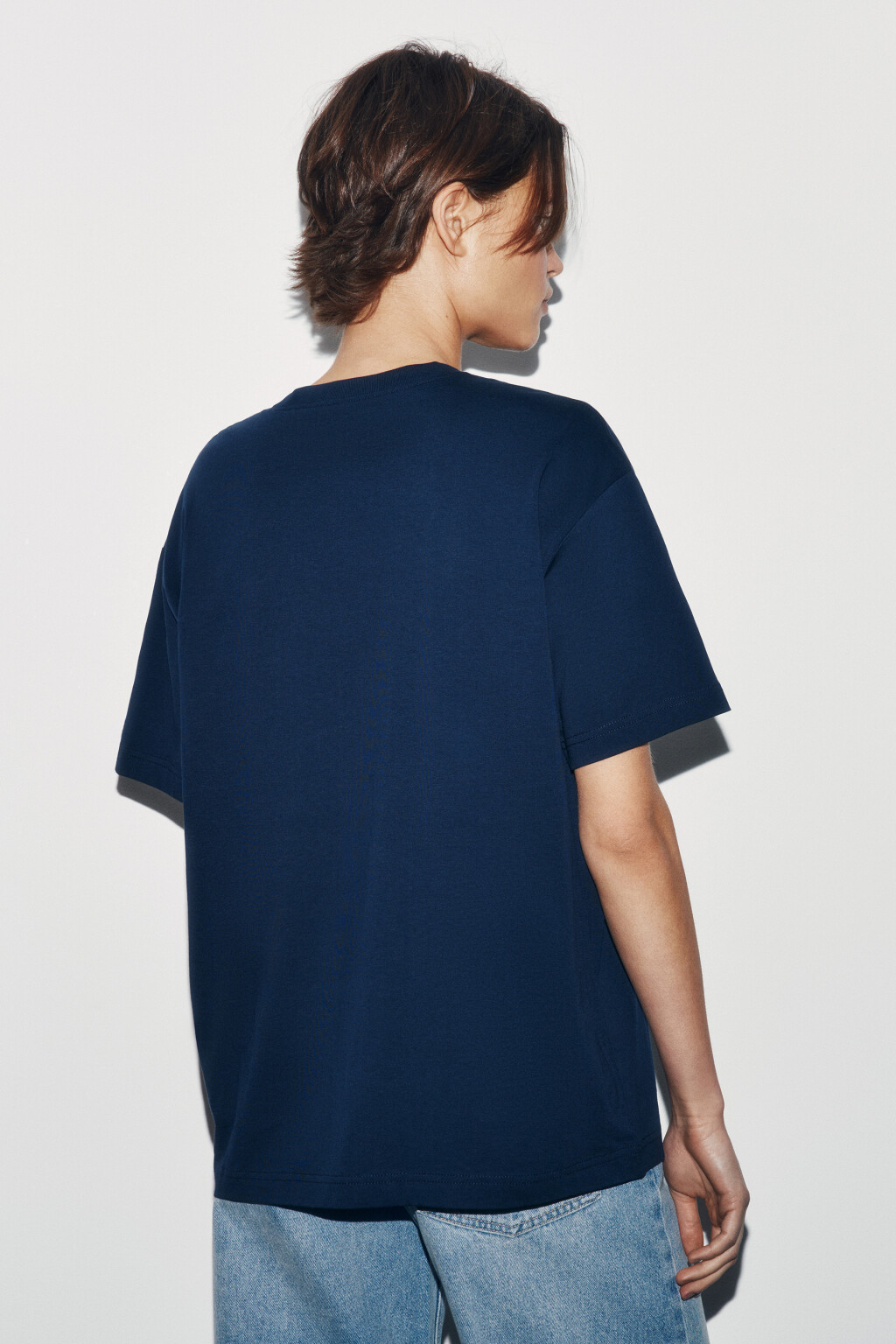 Футболка оверсайз базовая - цвет синий - 4