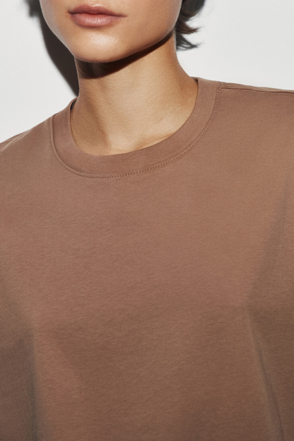 Футболка оверсайз базовая - цвет бежевый - 5