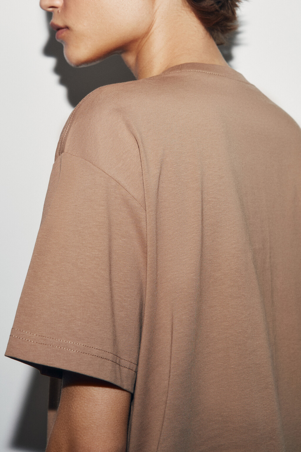 Футболка оверсайз базовая - цвет бежевый - 6