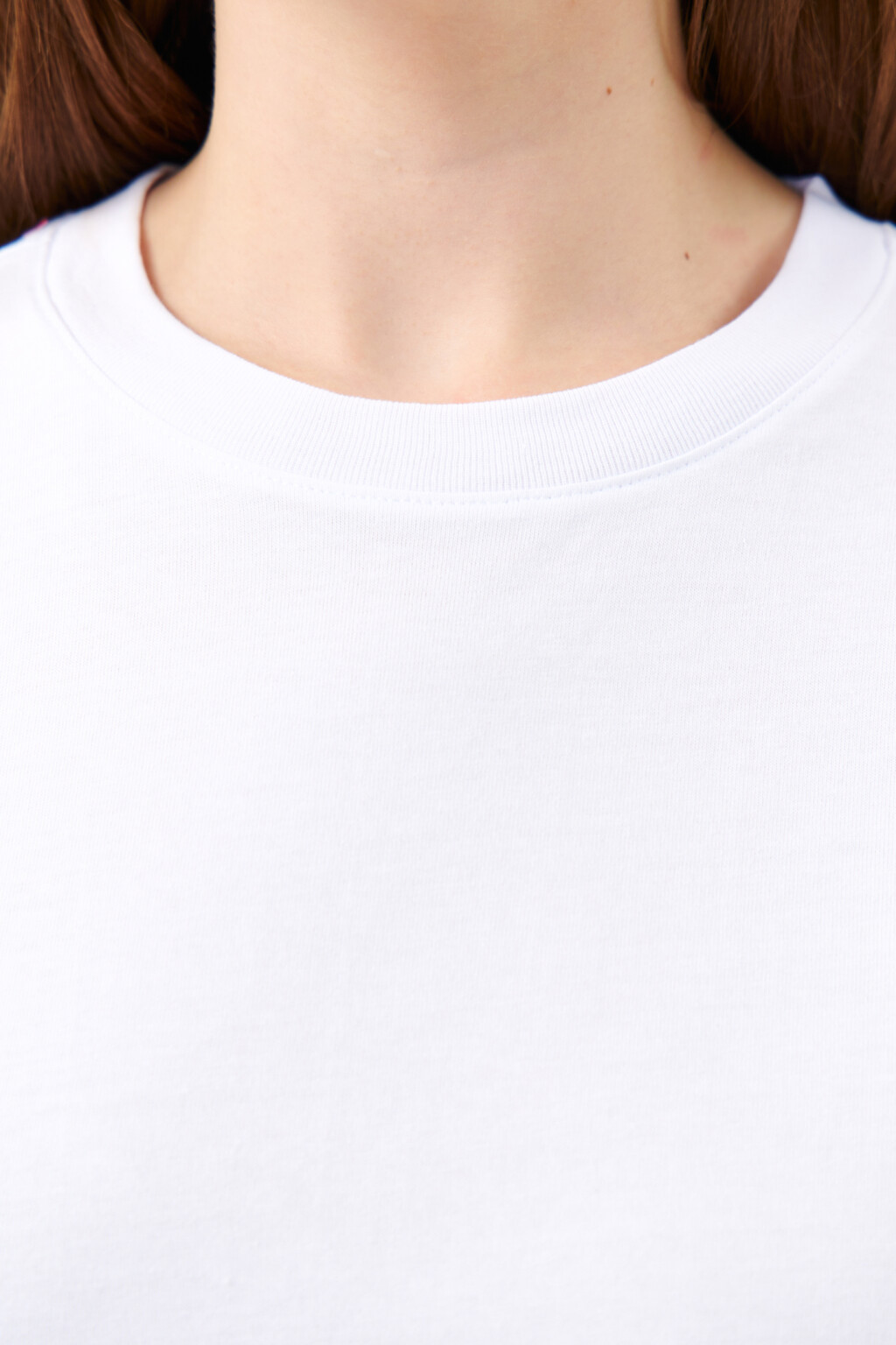 Футболка oversize базовая - цвет белый - 5