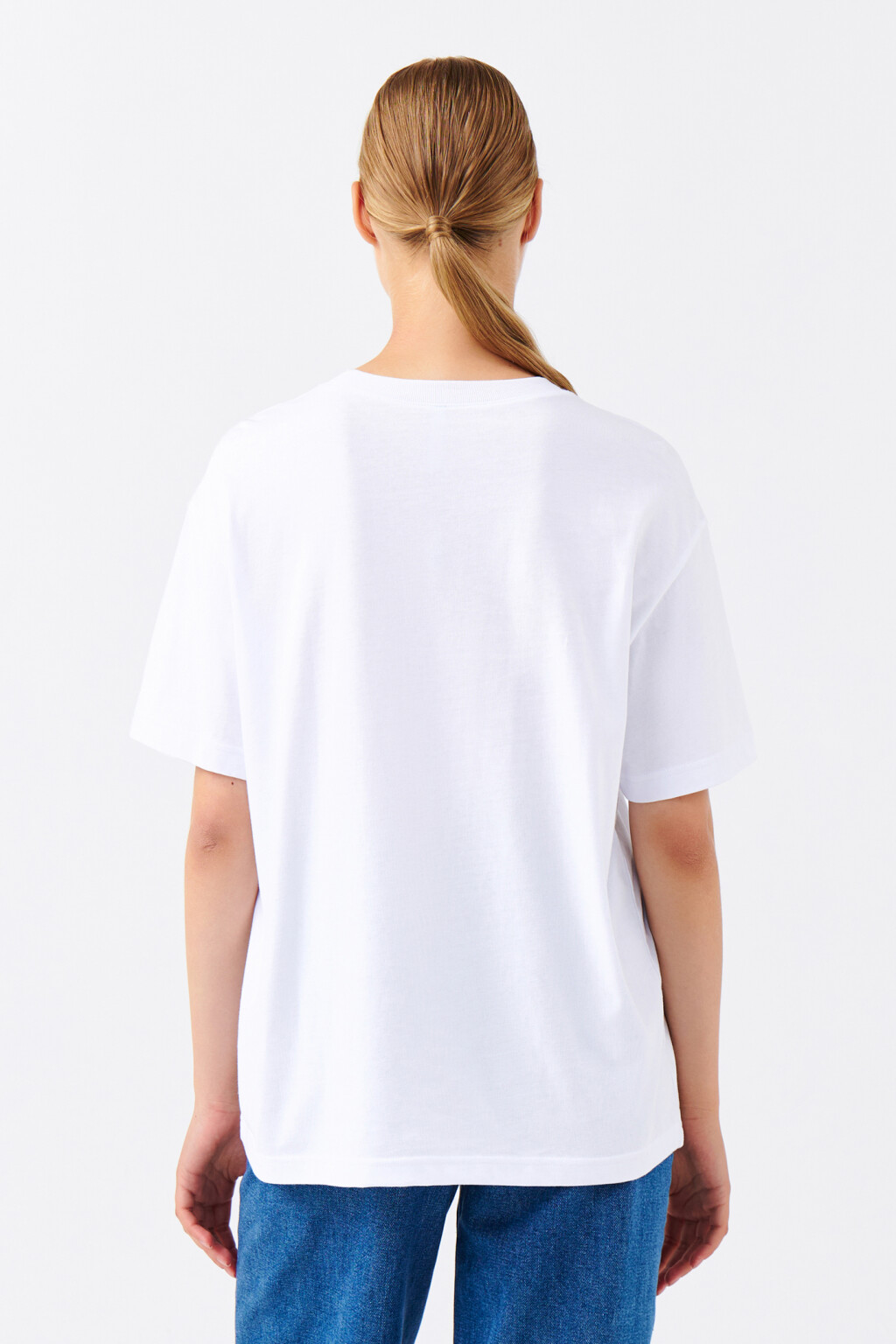 Футболка TBIG оверсайз базовая - цвет белый - 3