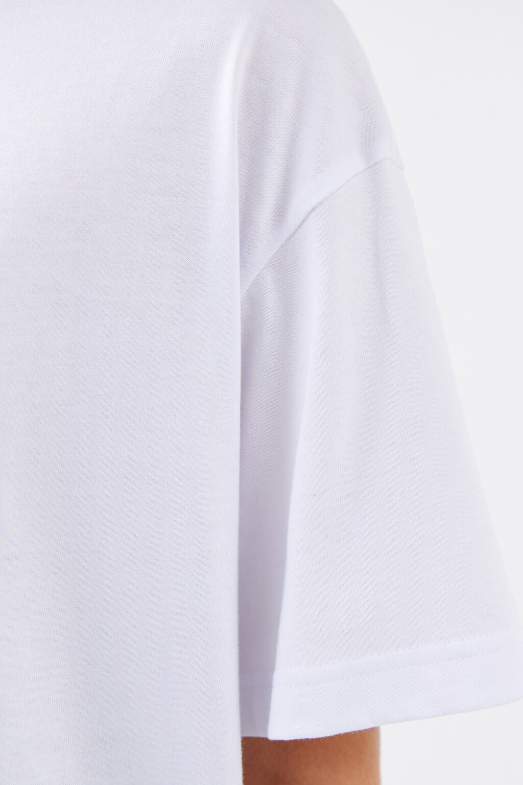 Футболка TBIG оверсайз базовая - цвет белый - 6