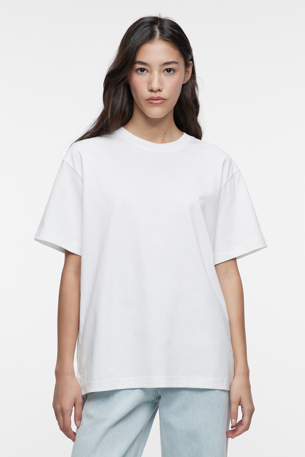 Футболка TBIG оверсайз базовая - цвет белый - 3