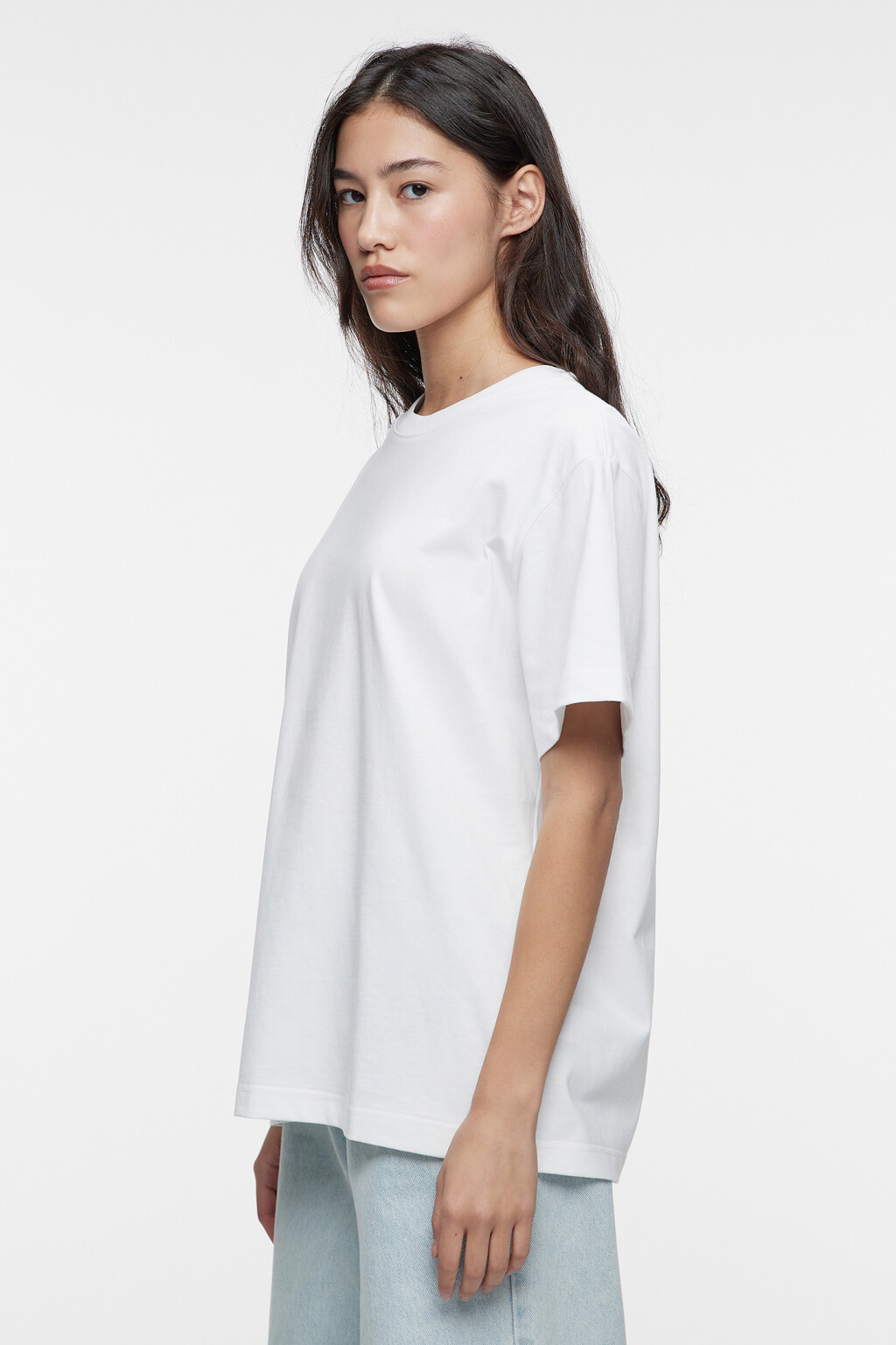 Футболка TBIG оверсайз базовая - цвет белый - 2