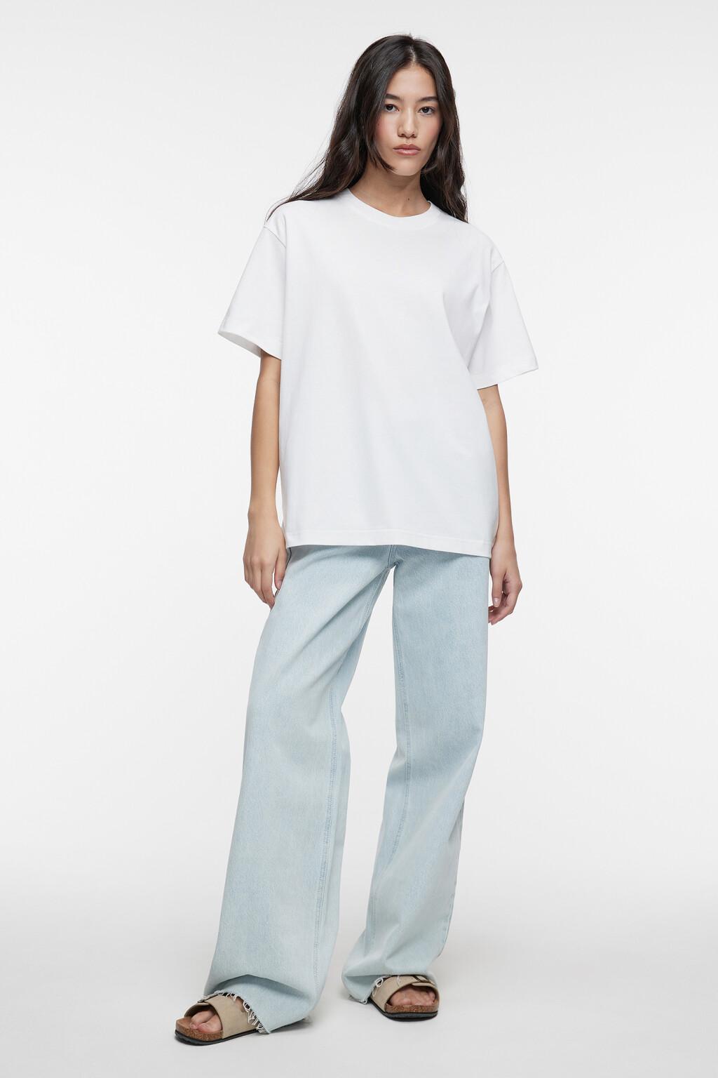 Футболка TBIG оверсайз базовая - цвет белый - 1