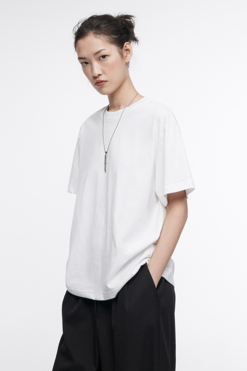 Футболка TBIG оверсайз базовая - цвет белый - 2