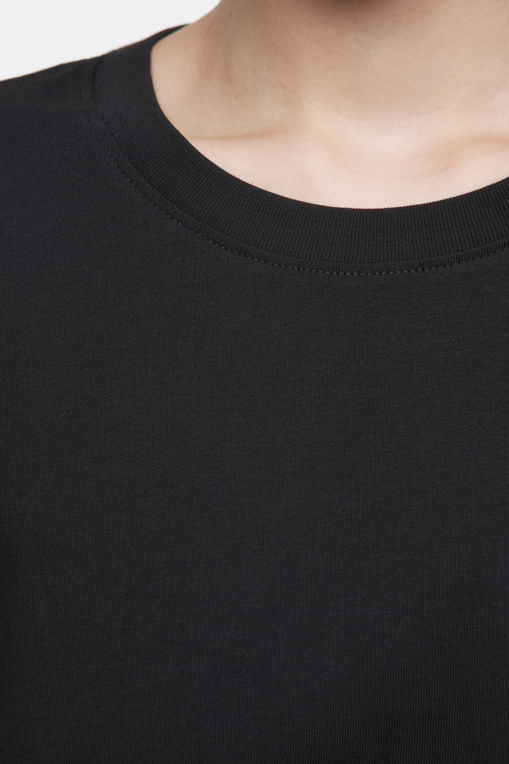 Футболка oversize хлопковая базовая - цвет черный - 5