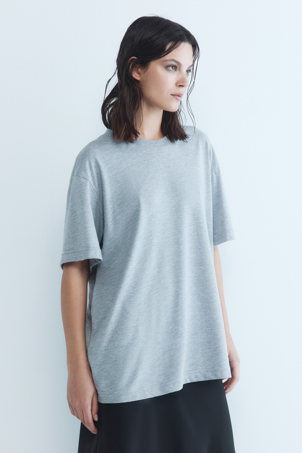 Футболка TBIG оверсайз базовая - цвет серый - 3