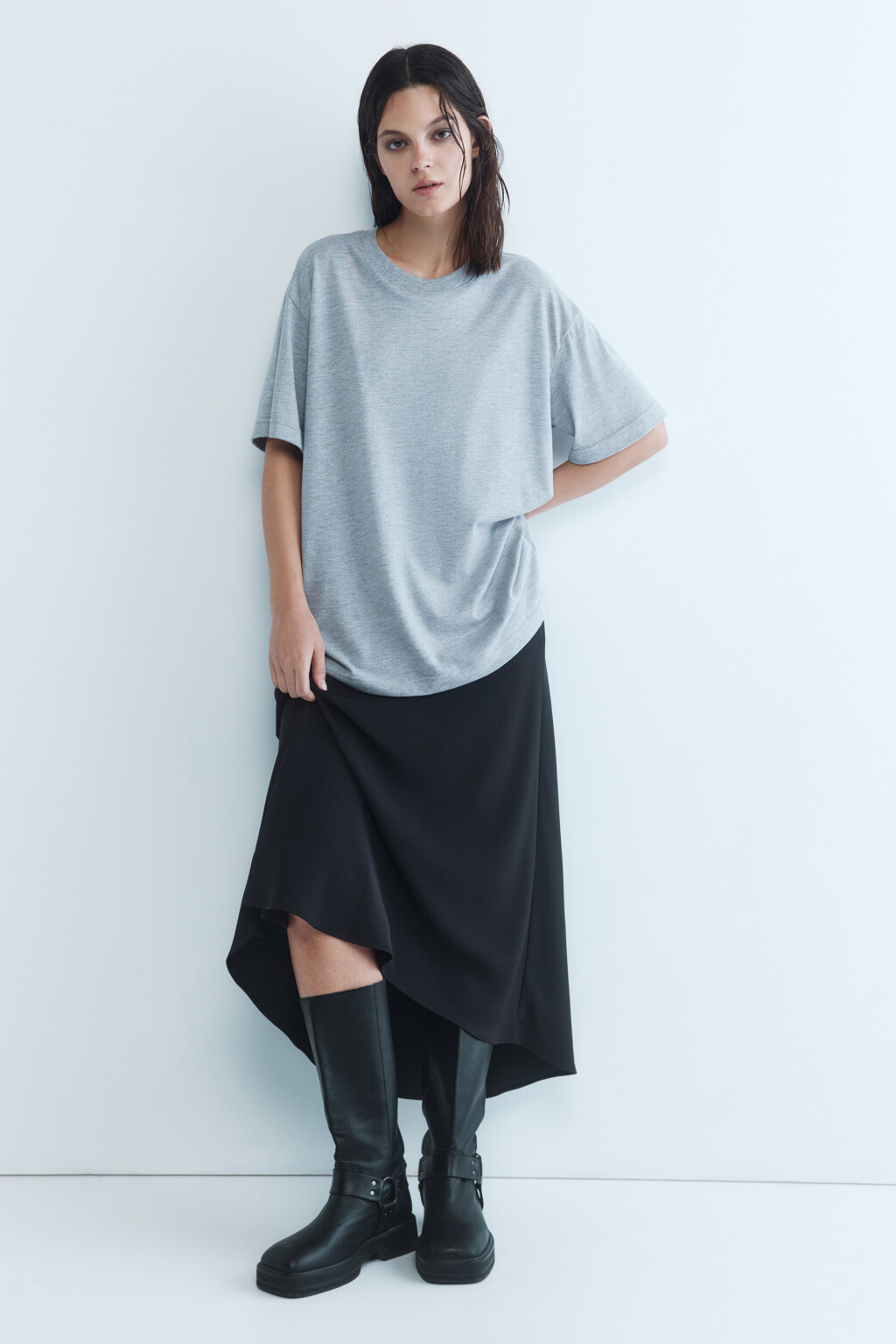 Футболка TBIG оверсайз базовая - цвет серый - 5