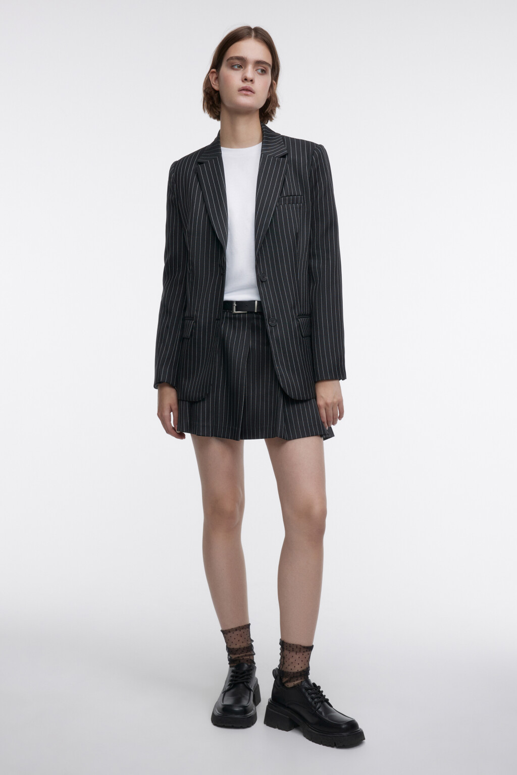 Футболка TBOY оверсайз в базовых цветах - цвет белый - 4