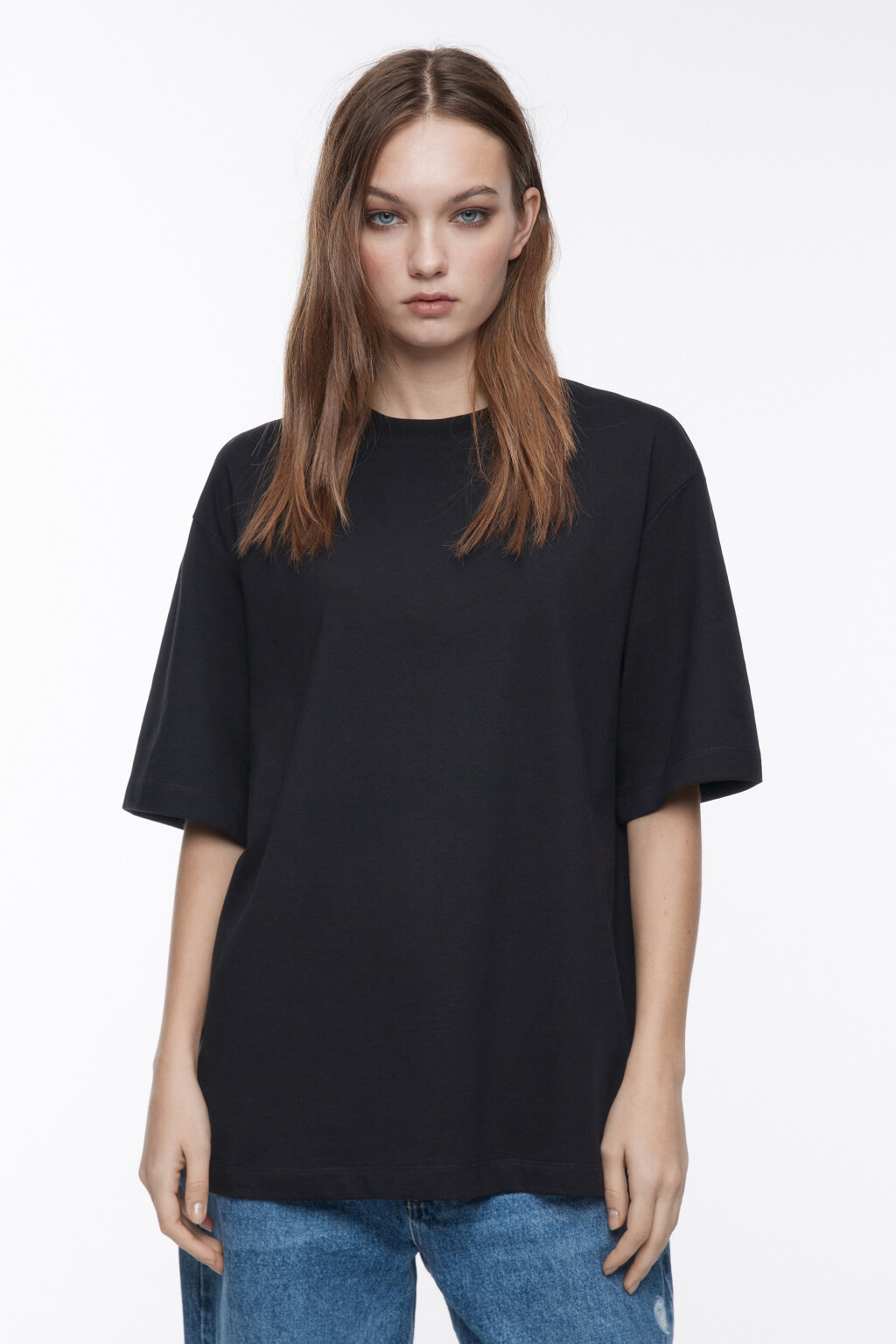 Футболка TBOY оверсайз в базовых цветах - цвет черный - 2
