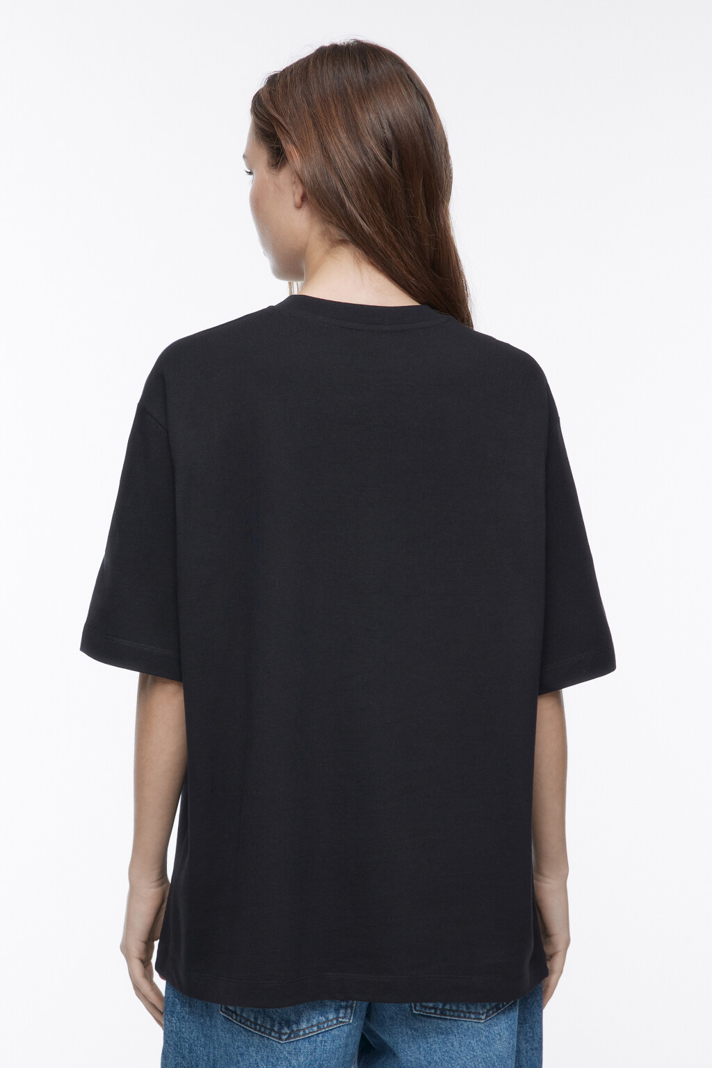 Футболка TBOY оверсайз в базовых цветах - цвет черный - 4