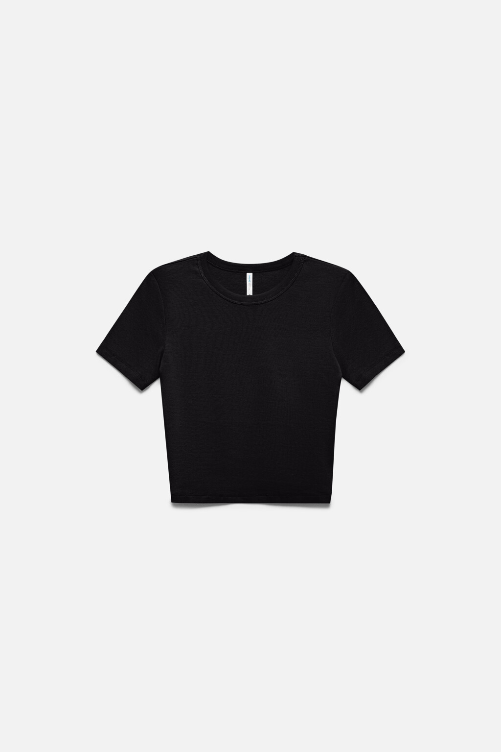 Топ-футболка хлопковый облегающий - цвет черный - 8