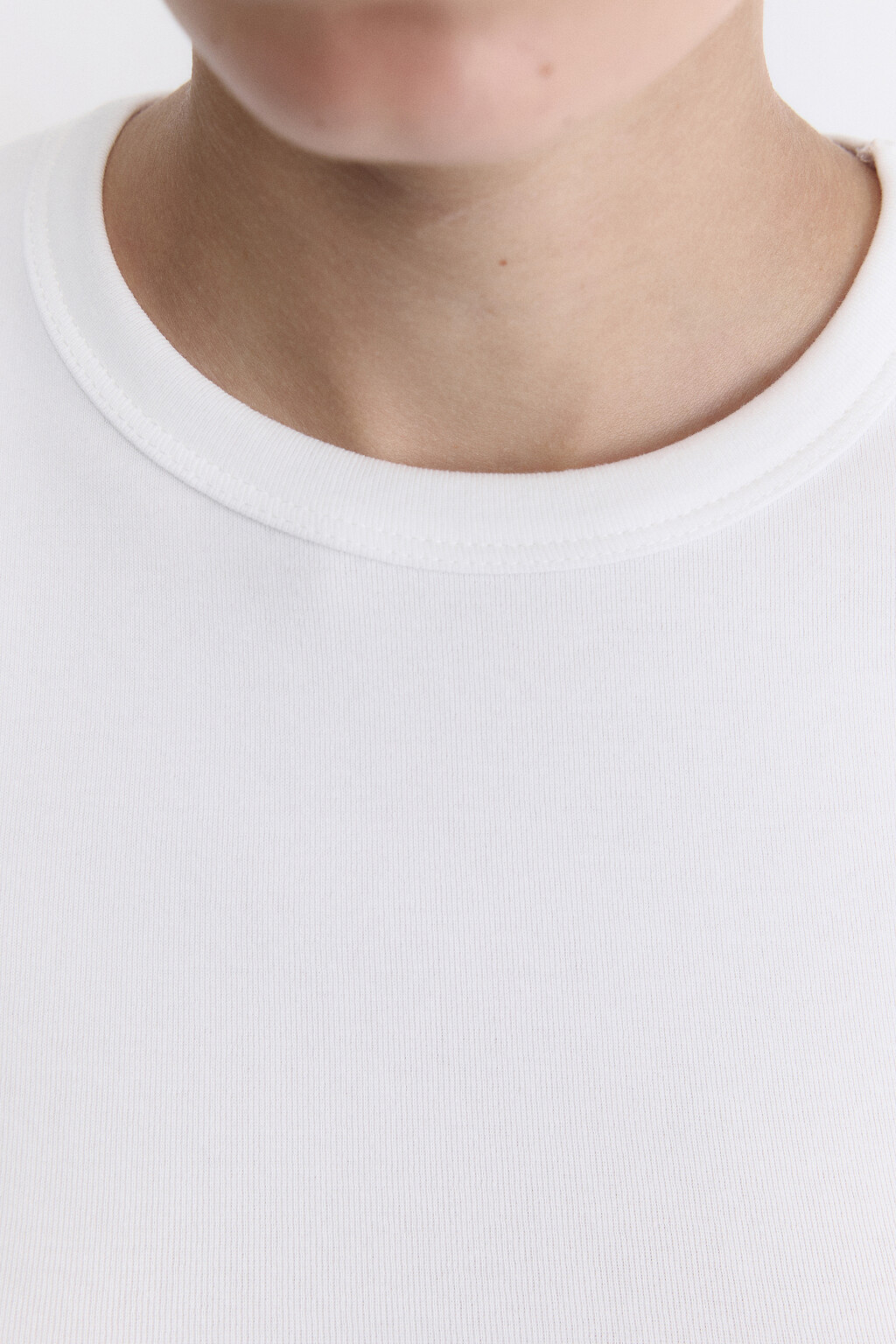 Топ-футболка хлопковый облегающий - цвет белый - 6