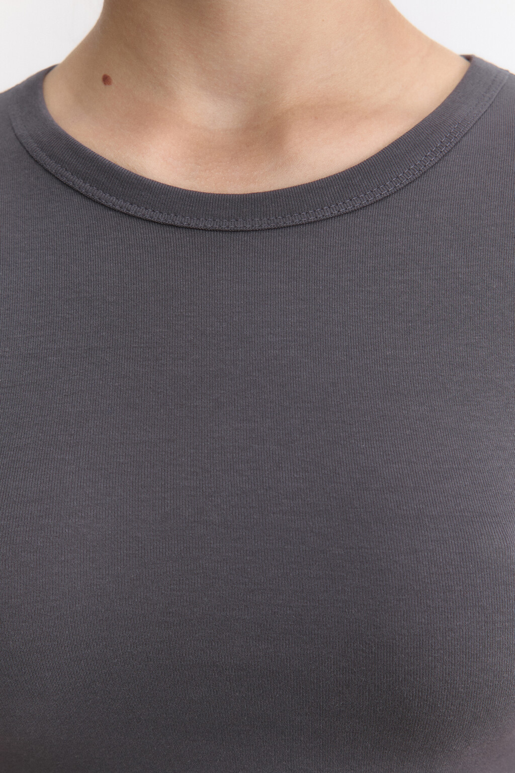 Футболка-топ базовая укороченная - цвет серый - 6