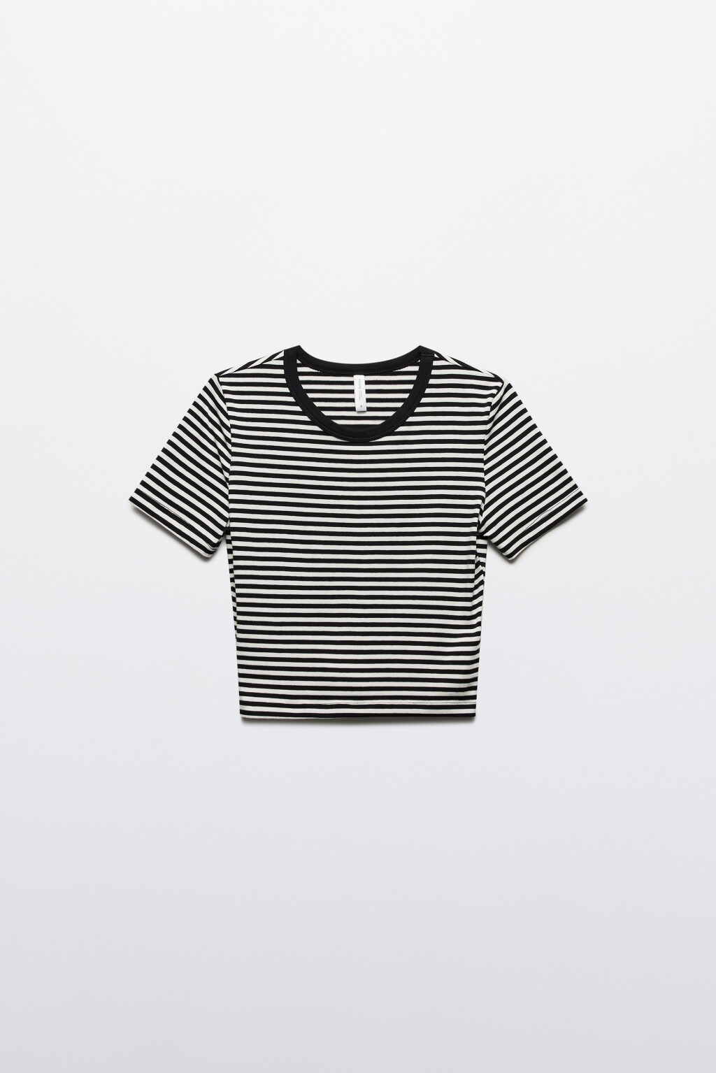 Футболка-топ укороченная в полоску - цвет черный - 9