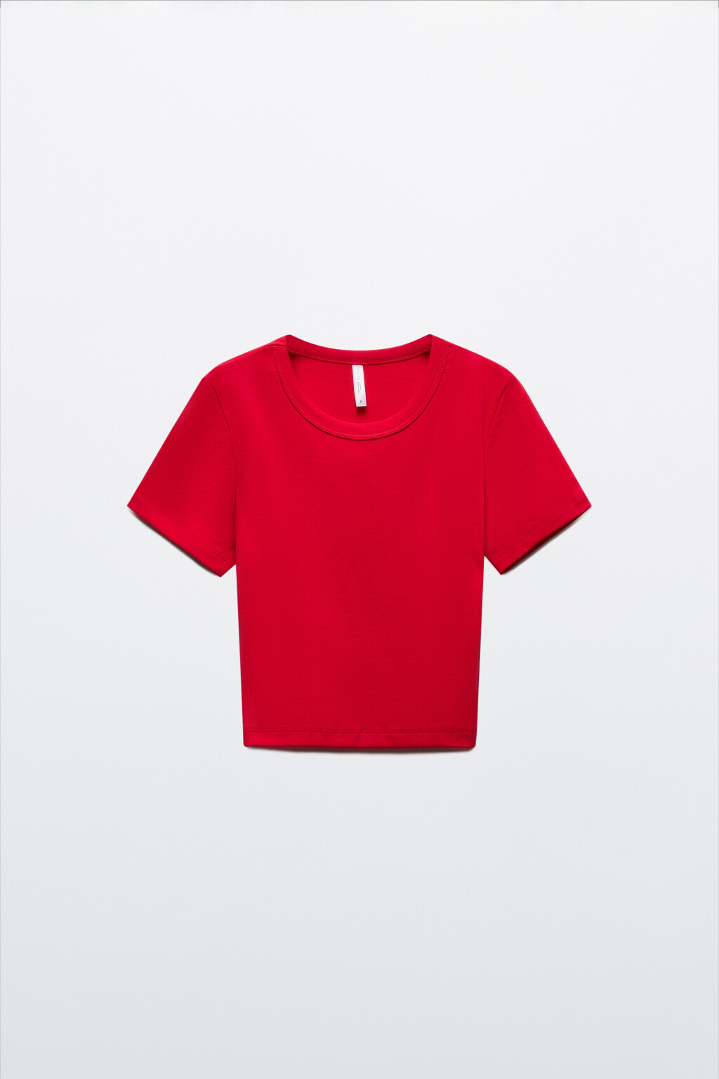Футболка-топ базовая укороченная - цвет красный - 7