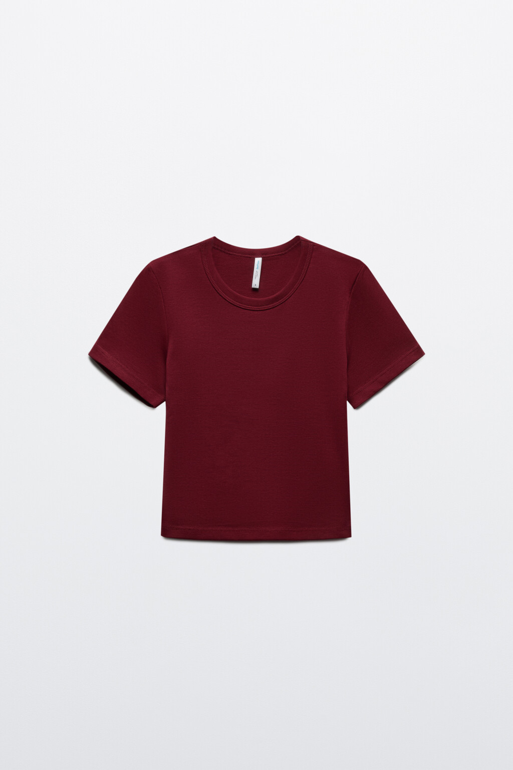 Футболка-топ базовая укороченная - цвет бордовый - 7