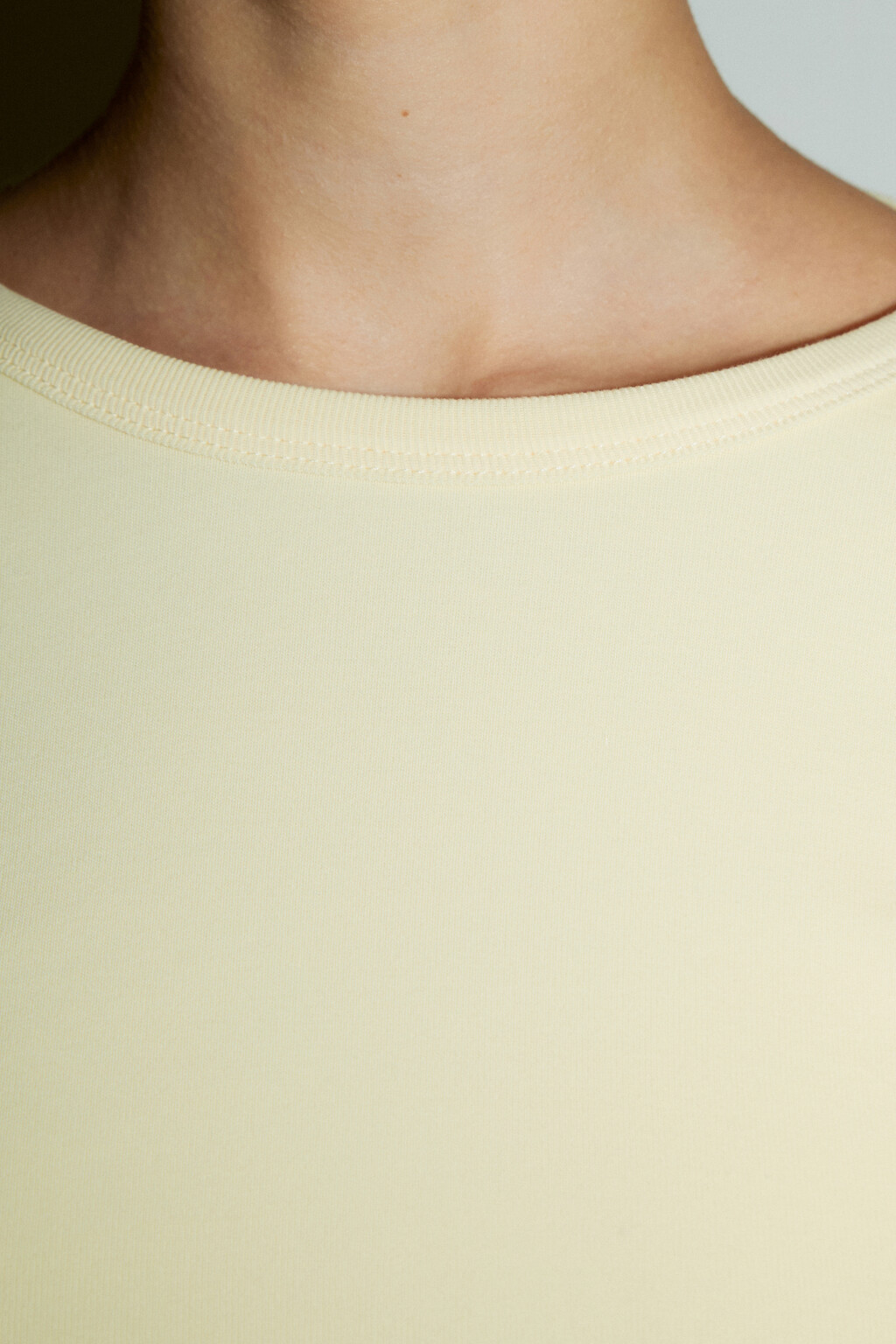 Футболка-топ базовая укороченная - цвет желтый - 5