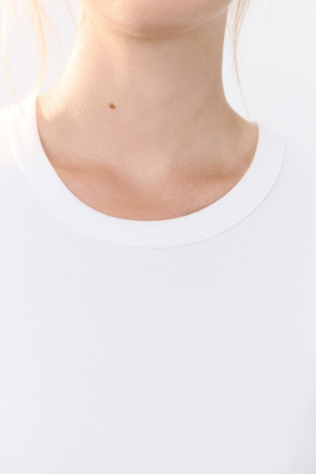 Футболка-топ базовая укороченная - цвет белый - 5