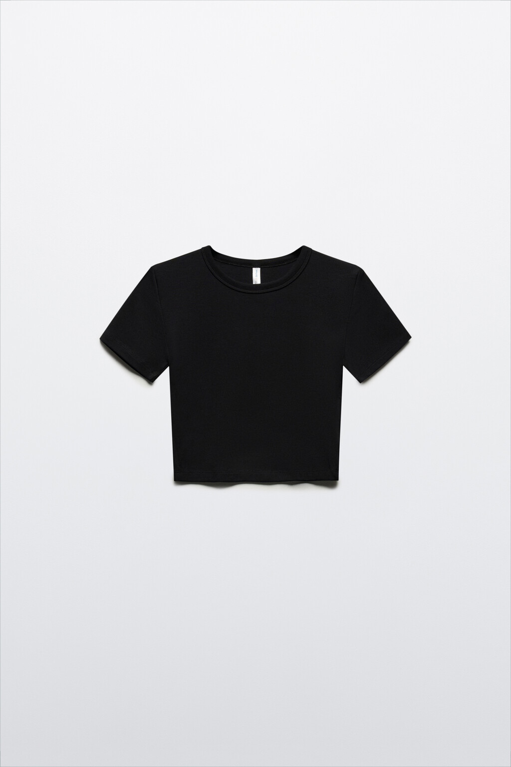 Футболка-топ базовая укороченная - цвет черный - 7