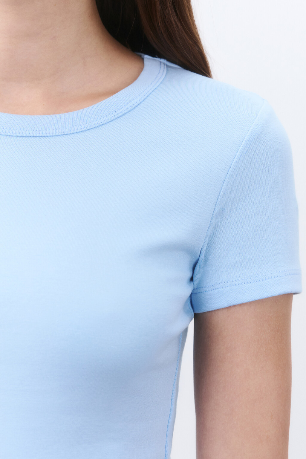 Футболка-топ базовая укороченная - цвет голубой - 6