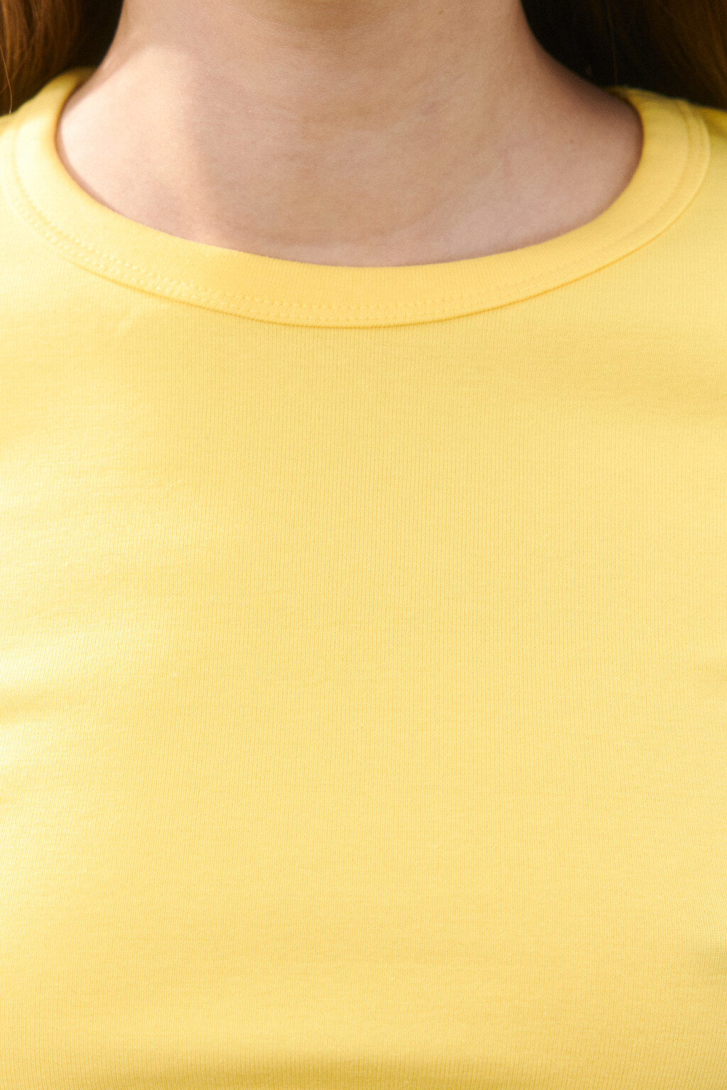 Футболка-топ базовая укороченная - цвет желтый - 5