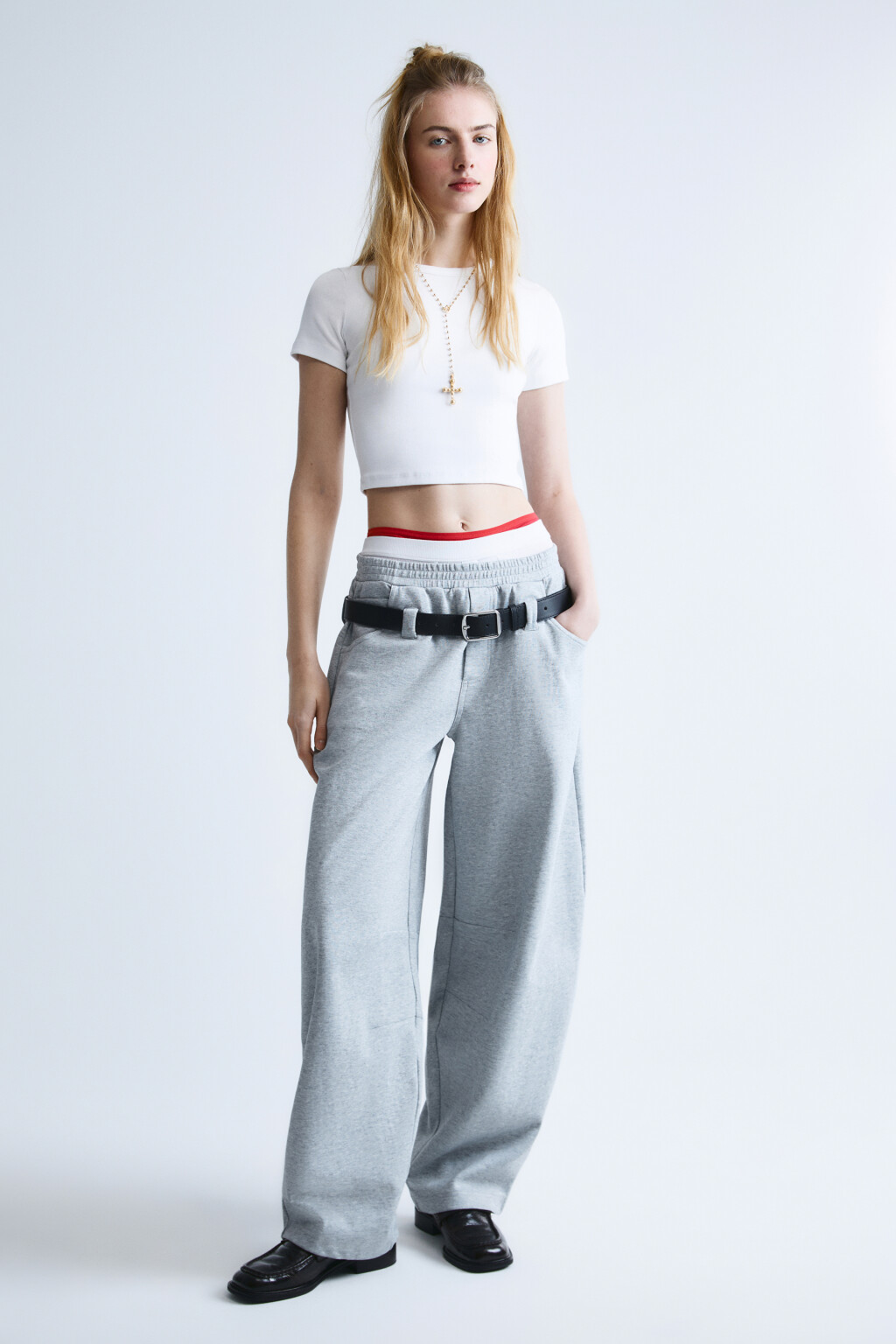 Футболка-топ базовая укороченная - цвет белый - 5