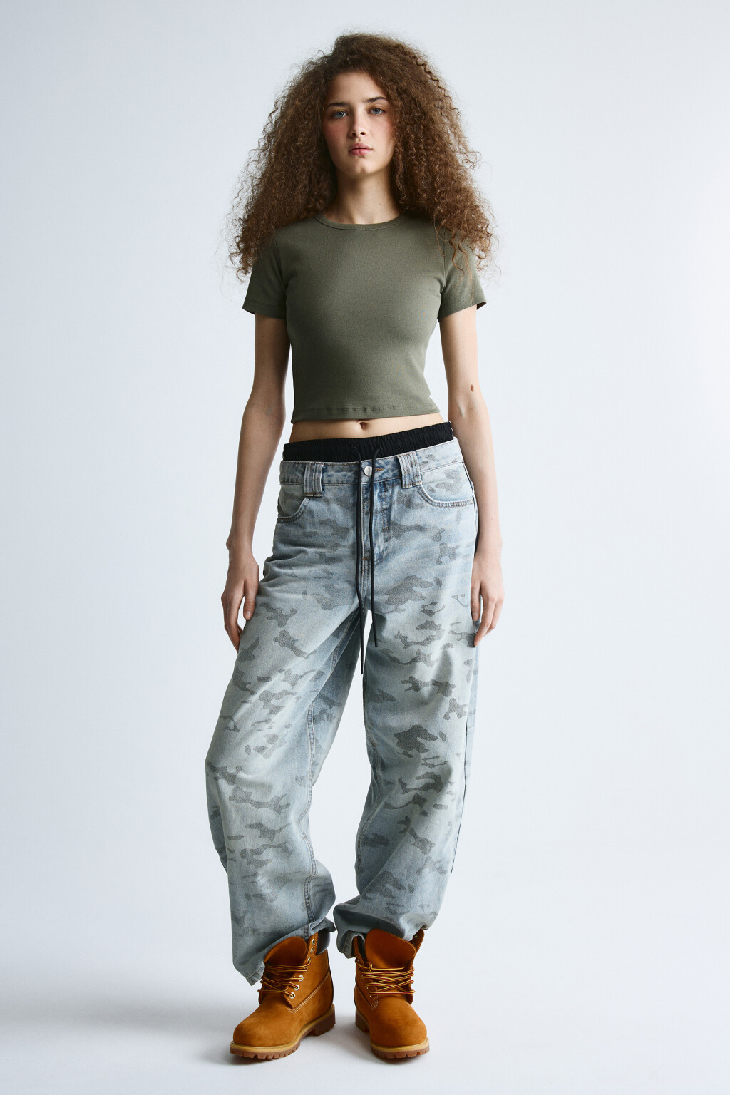 Футболка-топ базовая укороченная - цвет зеленый - 4